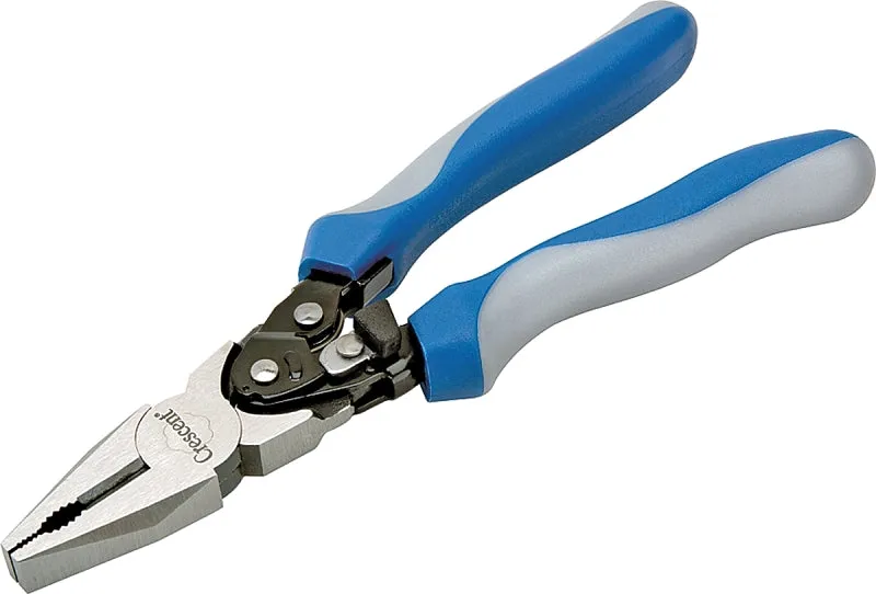 Crescent Pro Series PS20509C Linesman's Plier, 8 in OAL, 11 AWG Cutting Capacity, Blue/Gray Handle, 1 in W Jaw :EA: QUANTITY: 1