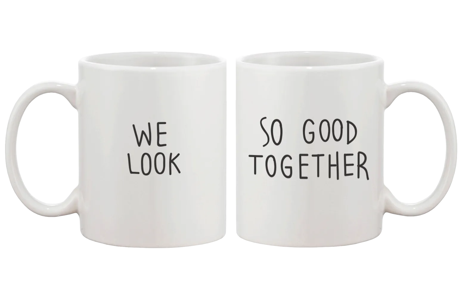 Cute Look Good Matching Couple Mugs - His and Hers Matching Coffee Mug Cup