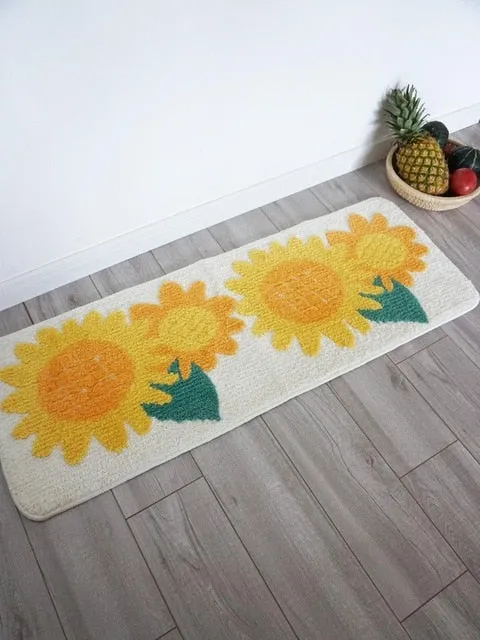 Cute Pattern High Water Absorbent Bathroom Carpet Bath Mat Multi Sizes Bathroom Mat Rug Anti-Slip Toilt Balcony Bath Rug Pad