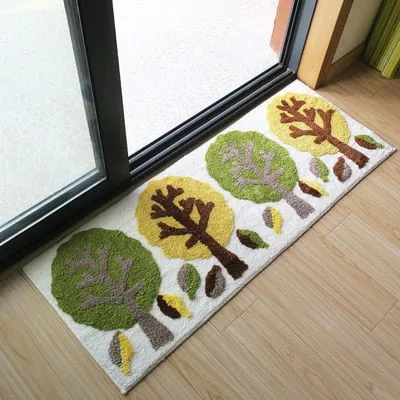 Cute Pattern High Water Absorbent Bathroom Carpet Bath Mat Multi Sizes Bathroom Mat Rug Anti-Slip Toilt Balcony Bath Rug Pad