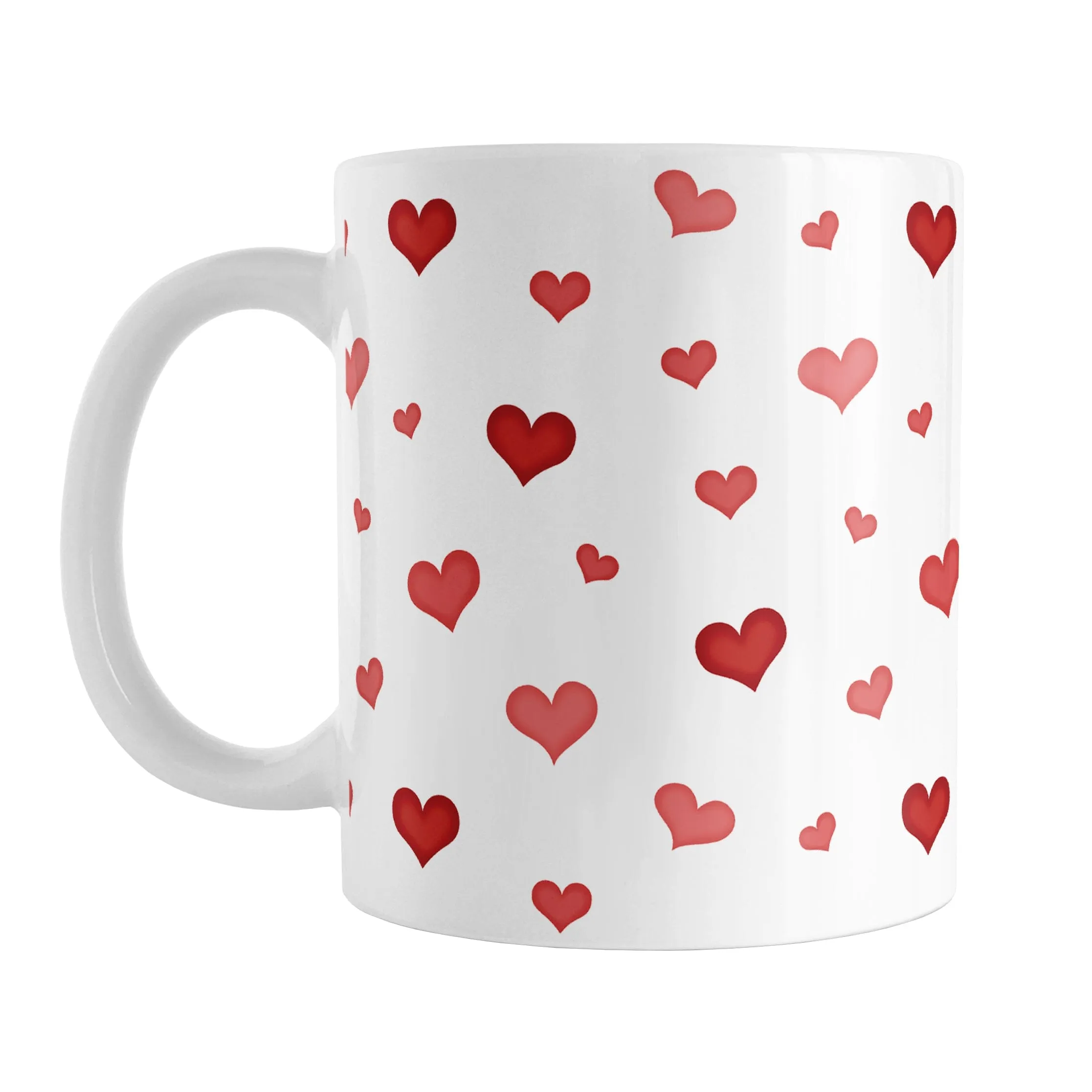 Dainty Cute Red Hearts Mug