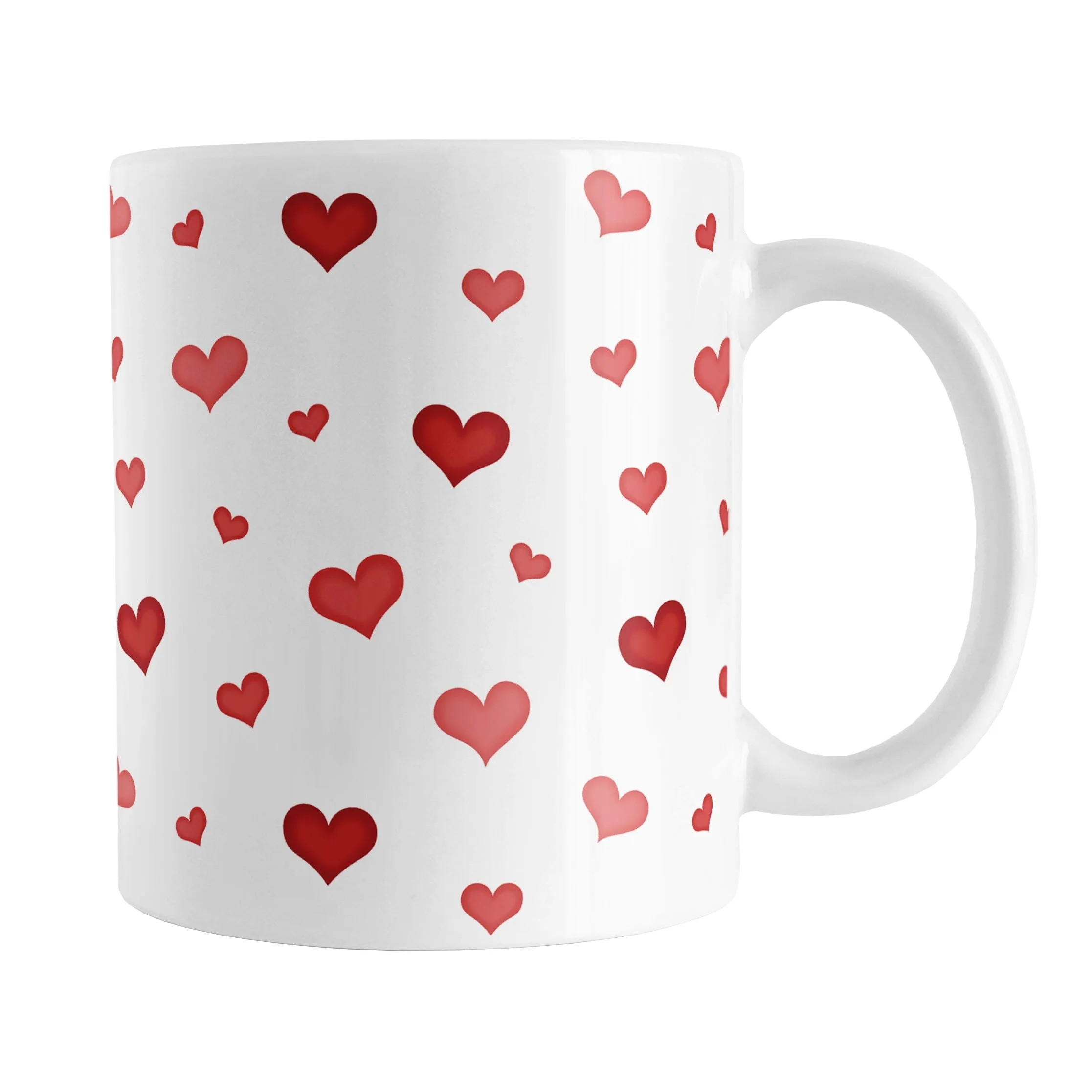 Dainty Cute Red Hearts Mug