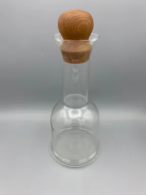 Dansk Glass Decanter with Wood Stopper