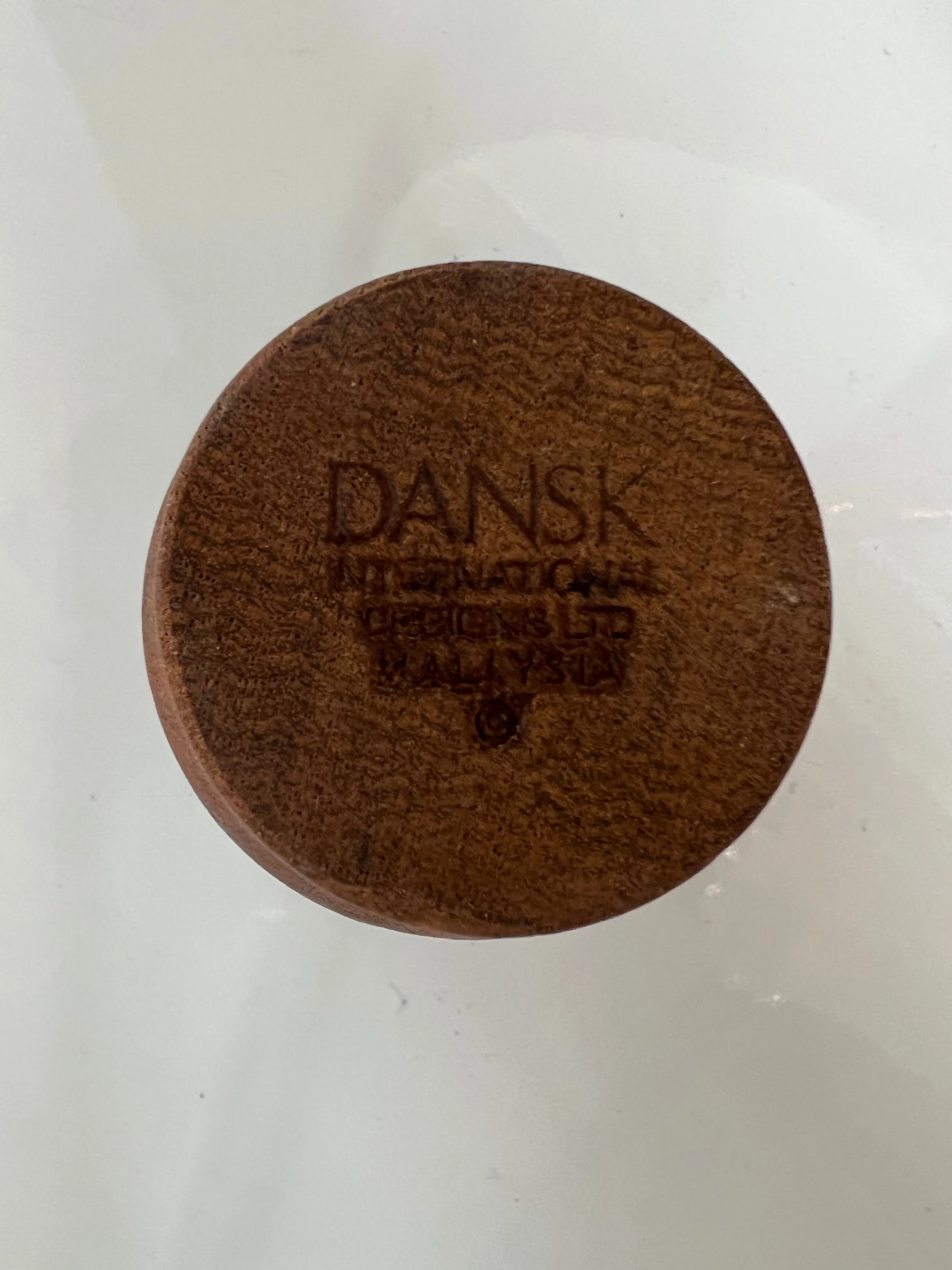 Dansk Glass Decanter with Wood Stopper