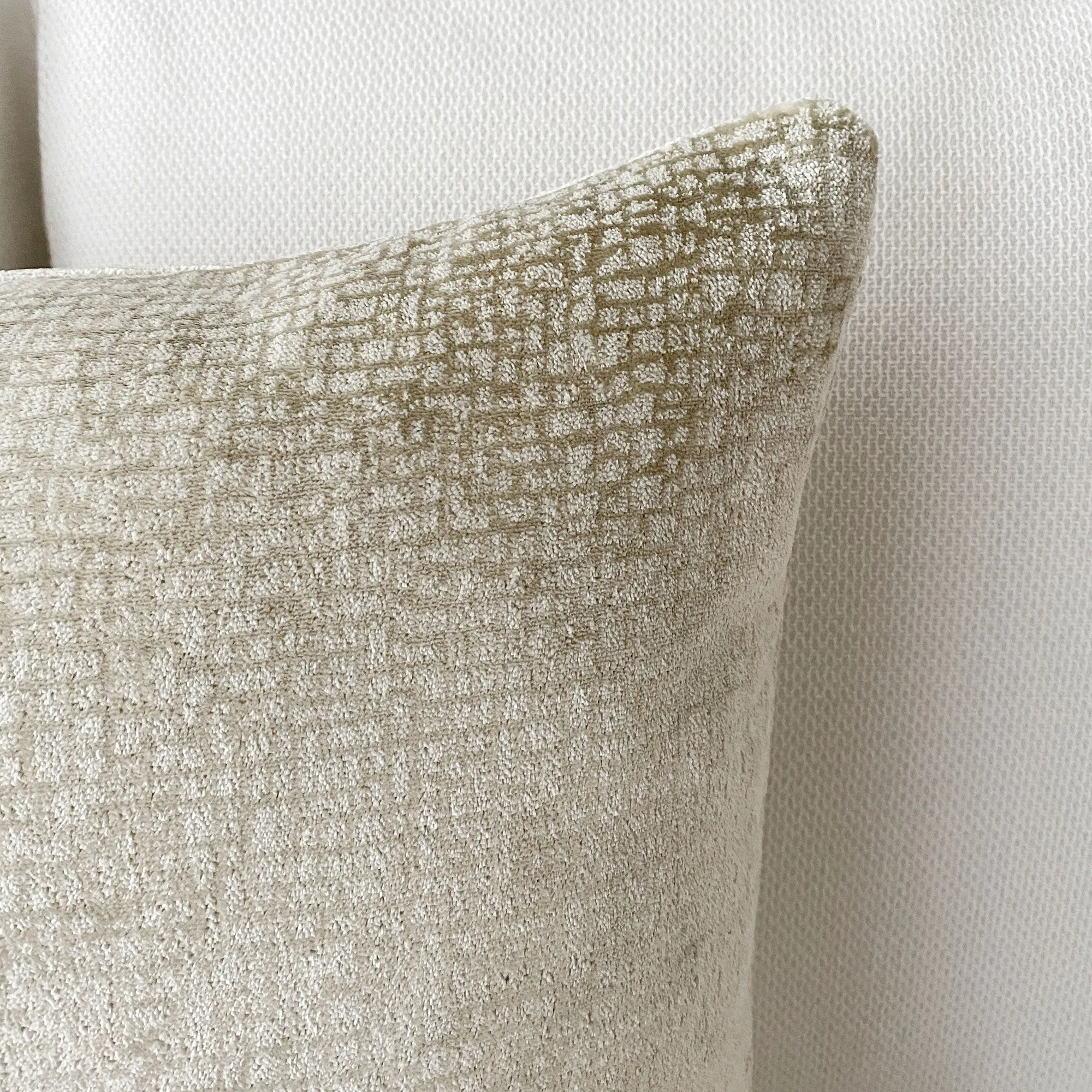 Dawning Beige Textured Throw Pillow Cover 20x20