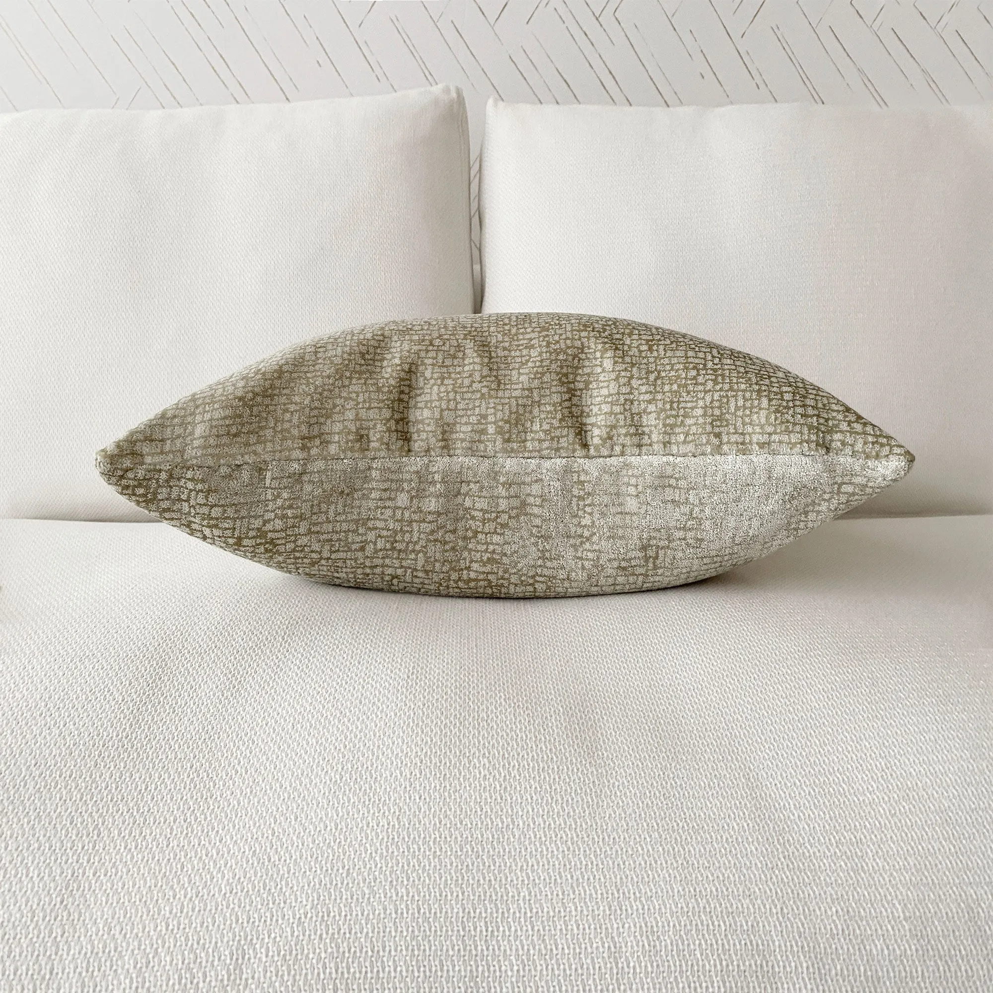 Dawning Beige Textured Throw Pillow Cover 20x20