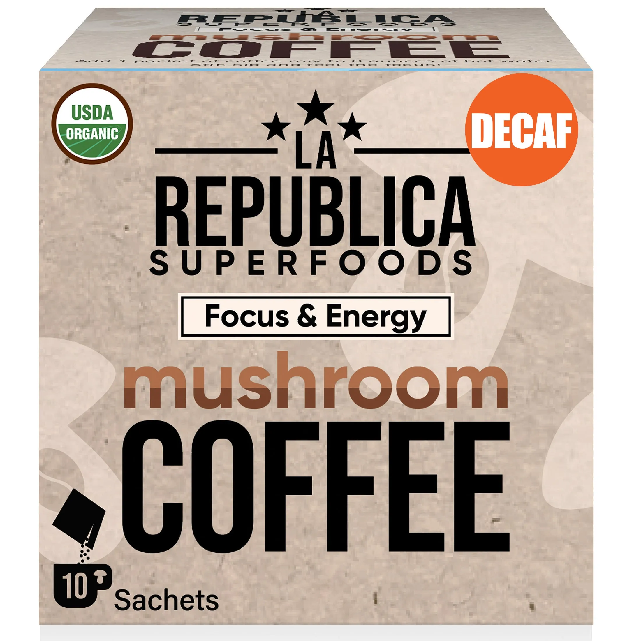 DECAF Mushroom Coffee 10-Pack Box