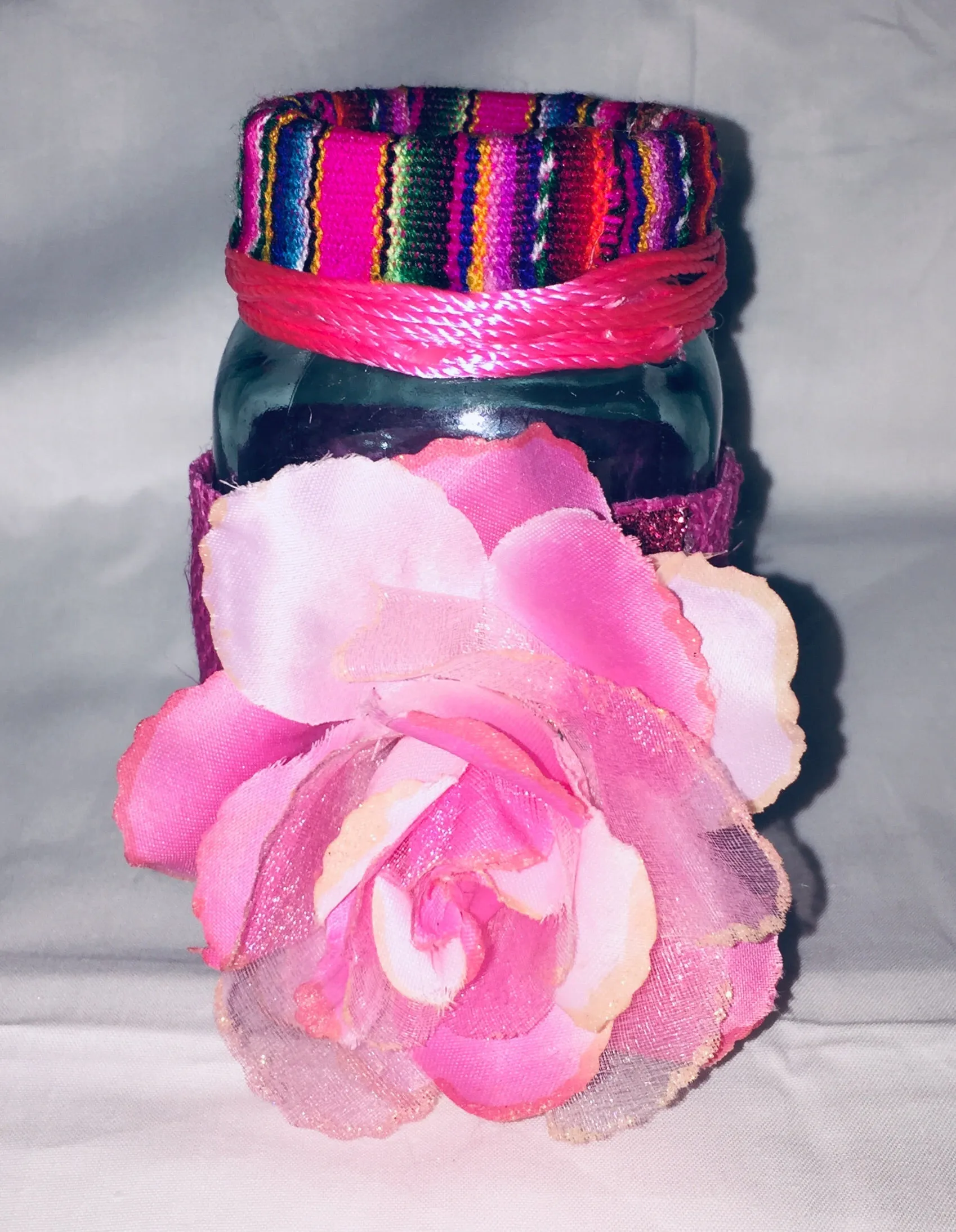 Decorated Bottle Embellished Handcrafted