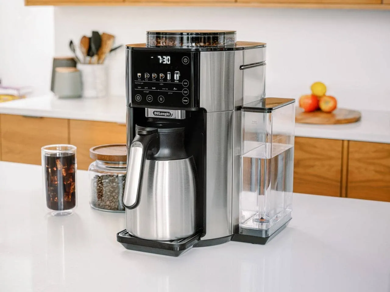 De'Longhi TrueBrew Automatic Coffee Machine with Bean Extract Technology - Stainless with Thermal Carafe