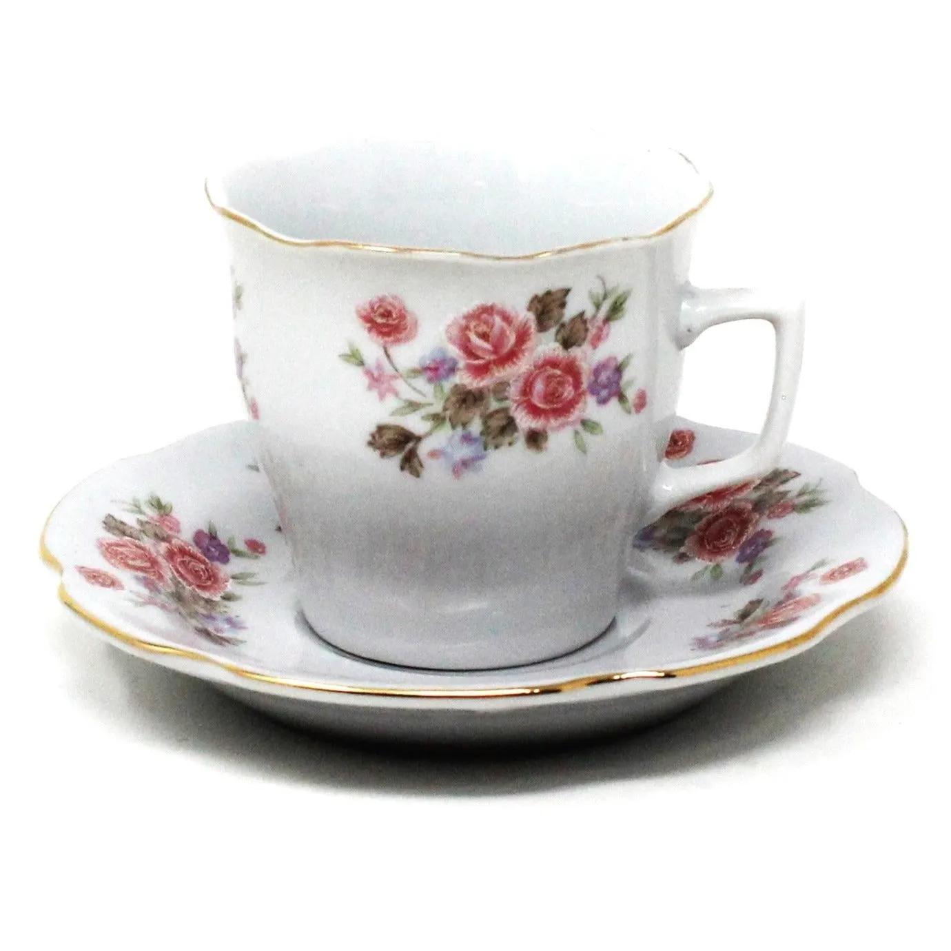 Demitasse & Saucer, Remington Fine China, Pink Roses, Vintage