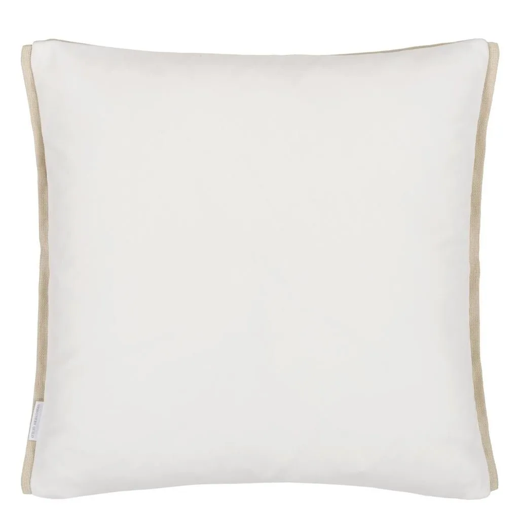 Designers Guild Varese Linen & Chalk Velvet Decorative Pillow