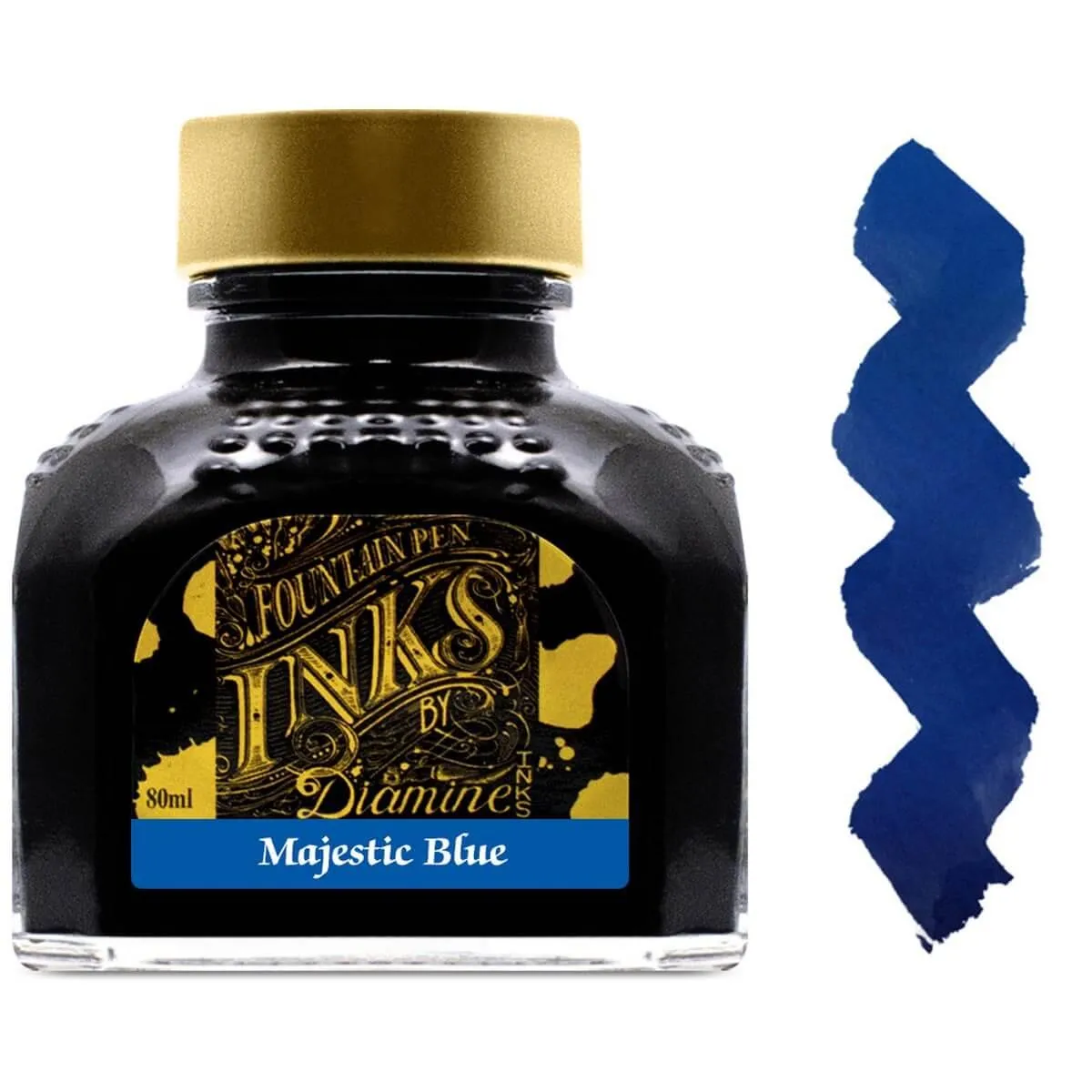 Diamine Fountain Pen Ink Bottle - 80 ml Majestic Blue | 7056