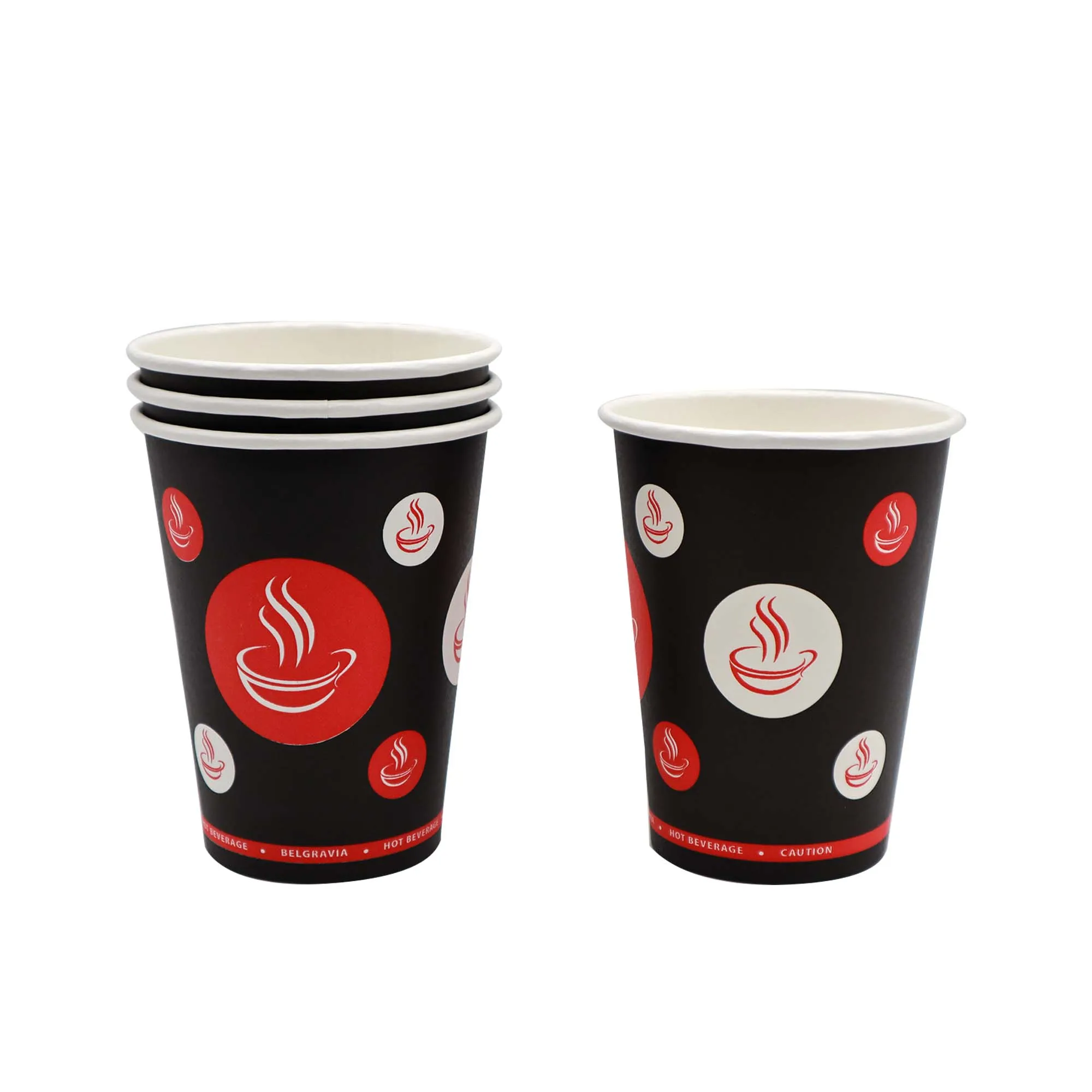 Disposable Paper Coffee Cups 360ml Printed 10pack