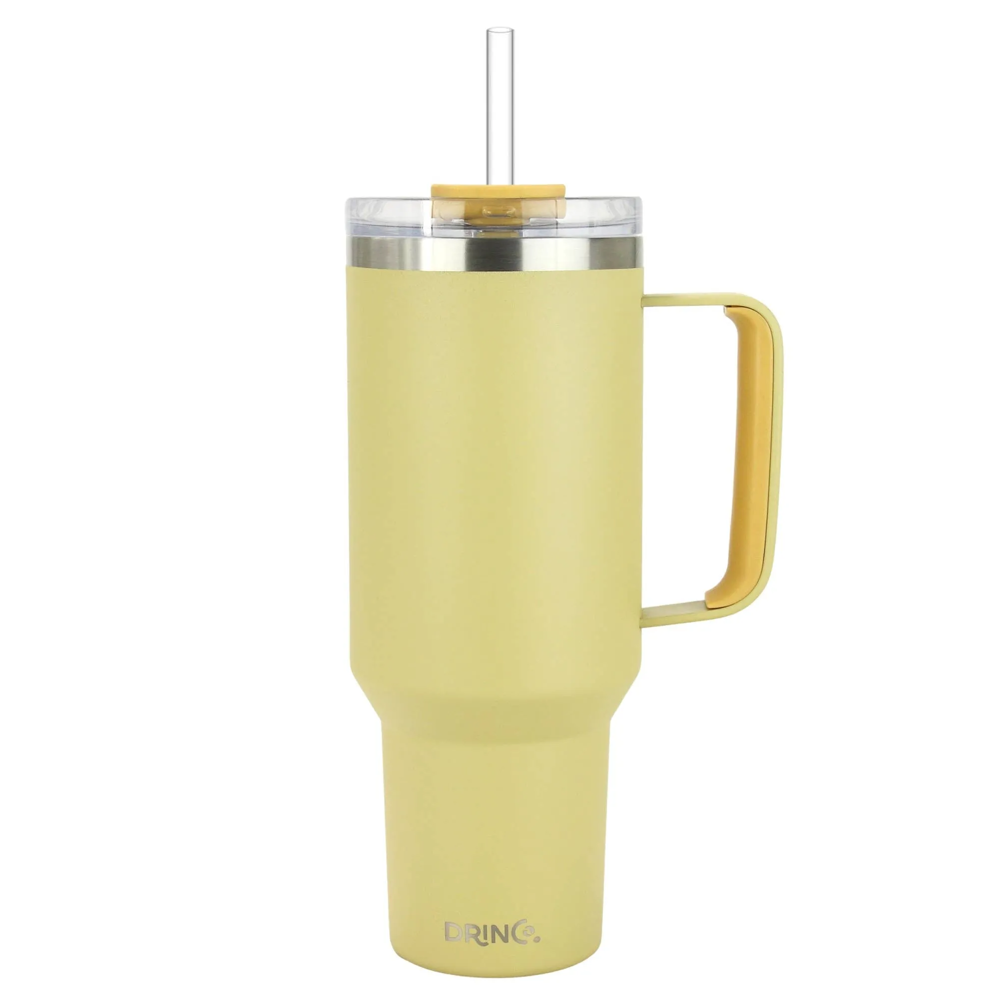 Drinco BigSur Tumbler with Handle Straw/Flip Lid Black