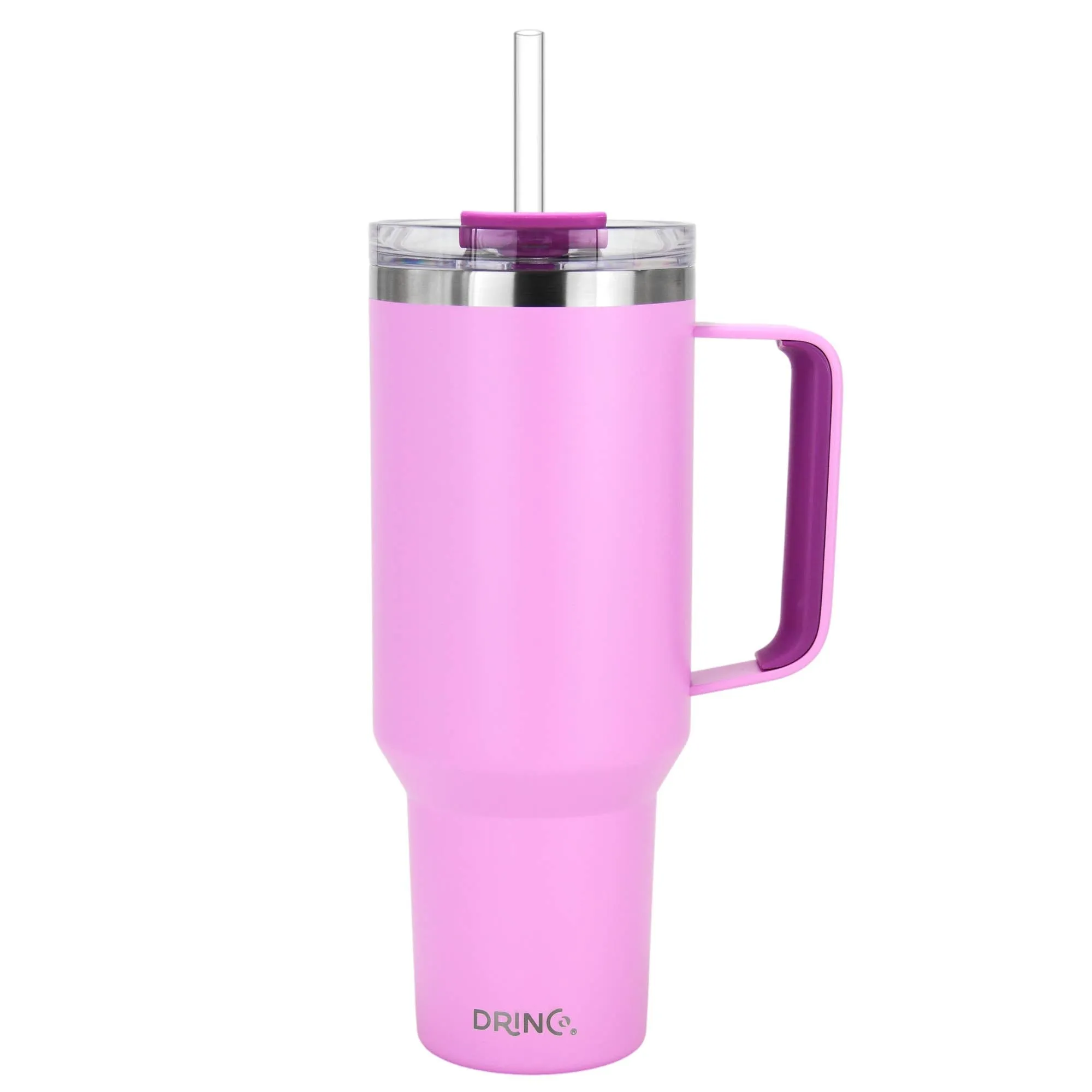 Drinco BigSur Tumbler with Handle Straw/Flip Lid Black