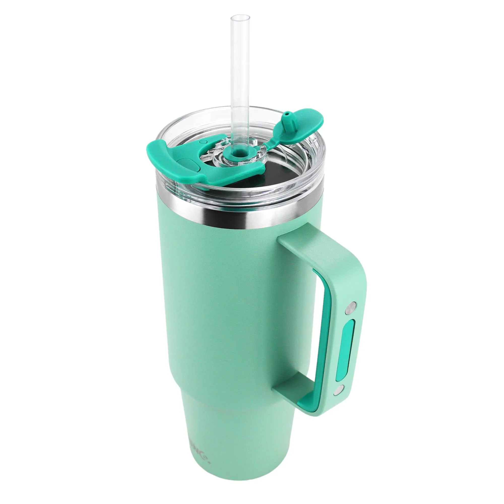 Drinco BigSur Tumbler with Handle Straw/Flip Lid Lemon