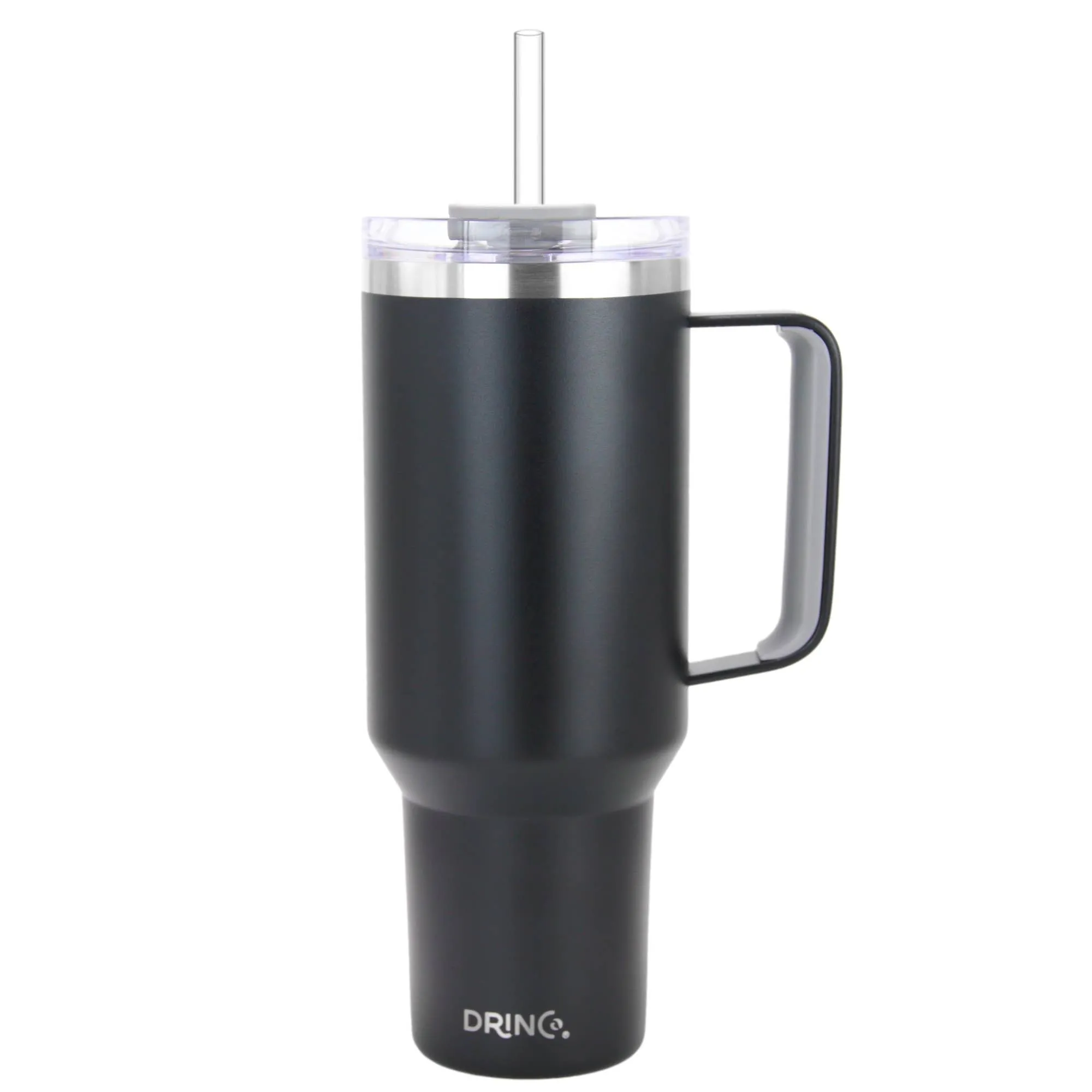 Drinco BigSur Tumbler with Handle Straw/Flip Lid Lemon