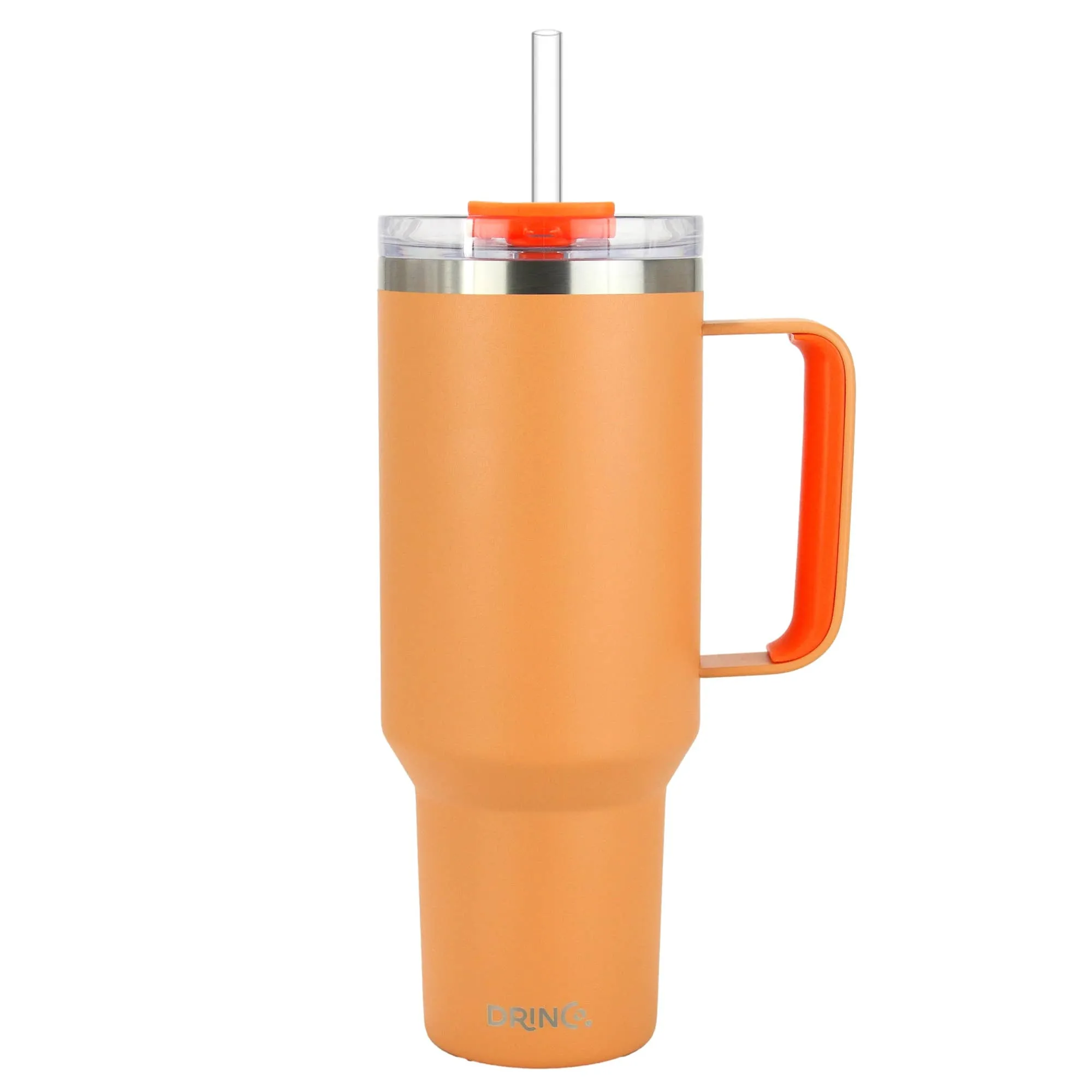 Drinco BigSur Tumbler with Handle Straw/Flip Lid Lemon