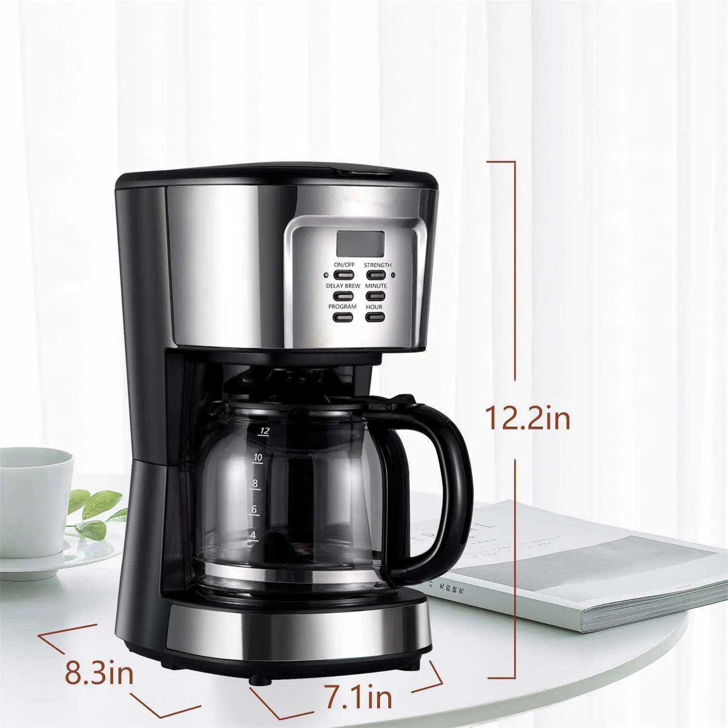 Drip Coffee Machine Coffee Maker Compact  With Keep Warm And Auto-Shut Off Function