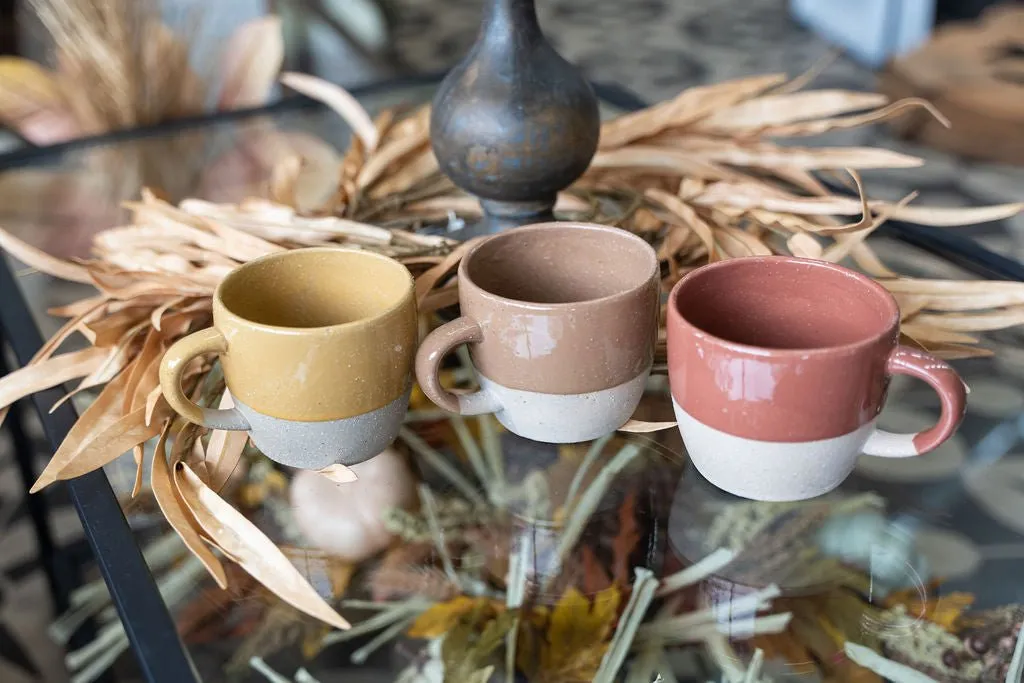 Dual Tone Glazed Stoneware Mug