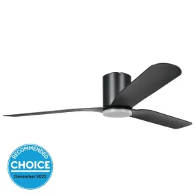 Eglo Iluka 60 Inch DC Fan 18W LED Tri-Col Black Hugger