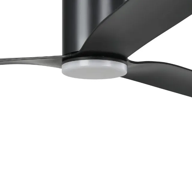 Eglo Iluka 60 Inch DC Fan 18W LED Tri-Col Black Hugger