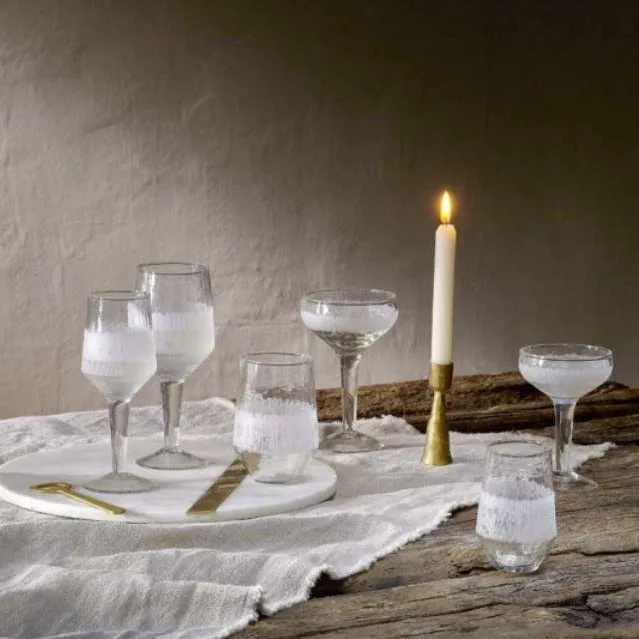 Etched Wine Glass - Set of Four