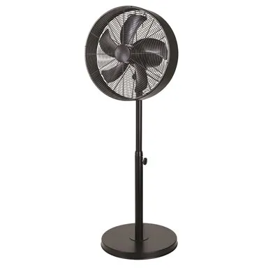 Euromatic 40cm Matte Black Drum Pedestal Fan - PF5BM