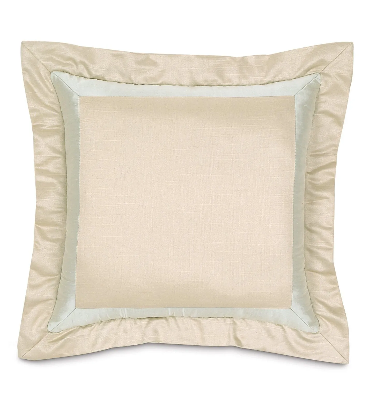 Evora Ivory with Flange Throw Pillow Cover 18x18