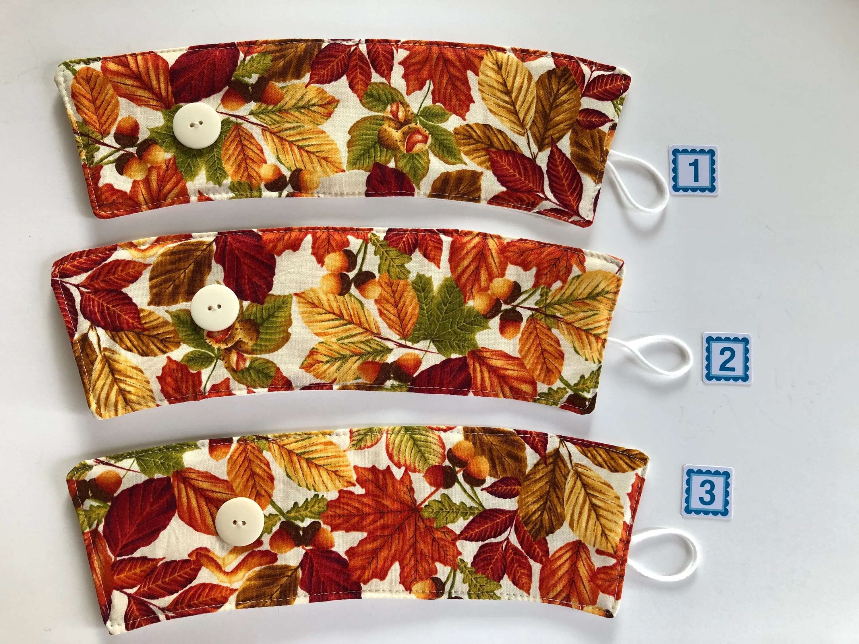 Fall Leaves Hot Drink Cup Cozy, fabric coffee sleeve