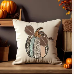 Fall Pillow Covers, Rustic Country Square covers, Country Farmhouse Decor Pillowcase Set, Farmhouse Pumpkins