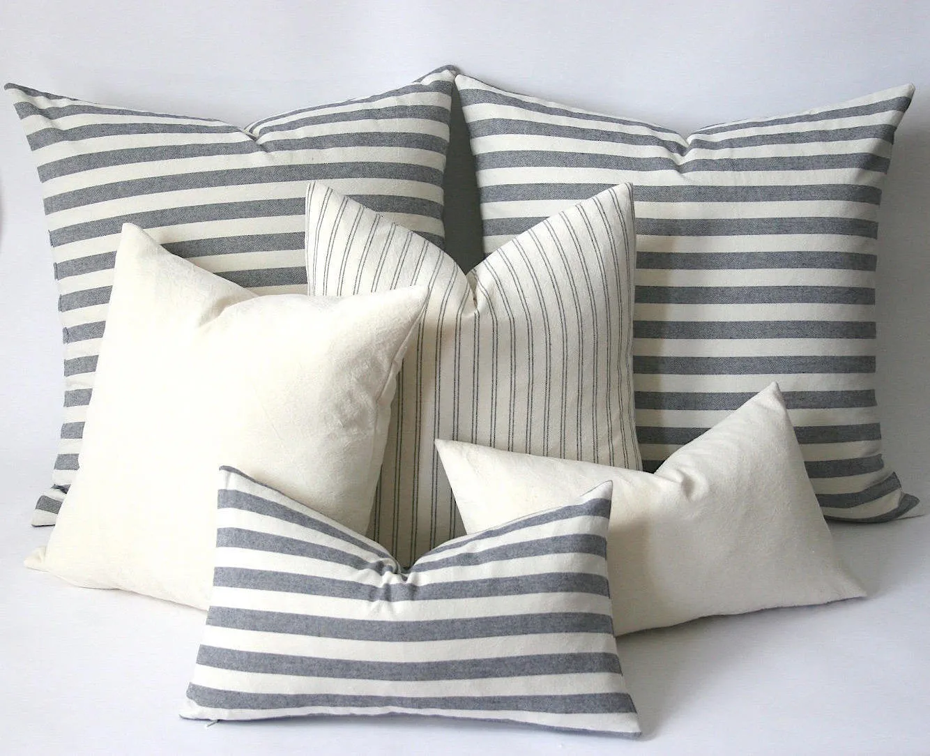 Farmhouse Pillows / Soft Vintage Wash Texture / 10 Sizes / Farmhouse Throw Pillow Cover