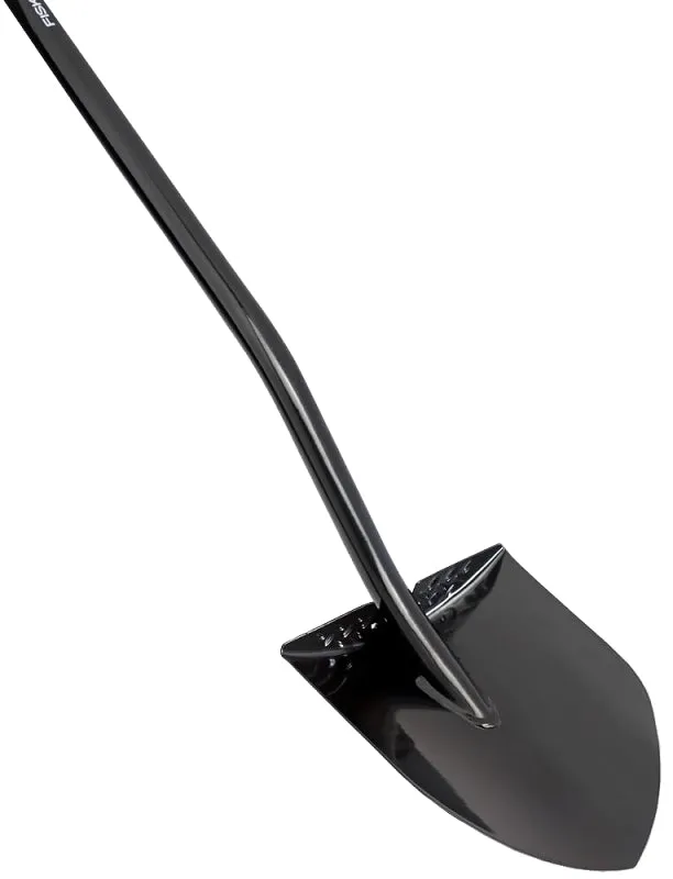 Fiskars 396680-1001 Digging Shovel, 8.63 in W Blade, Steel Blade, Black Blade, Steel Handle, Straight Handle :EA: QUANTITY: 1