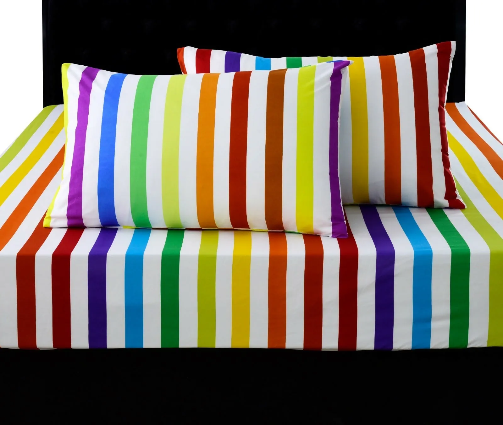 Fitted Bed Sheet-Multi Stripes