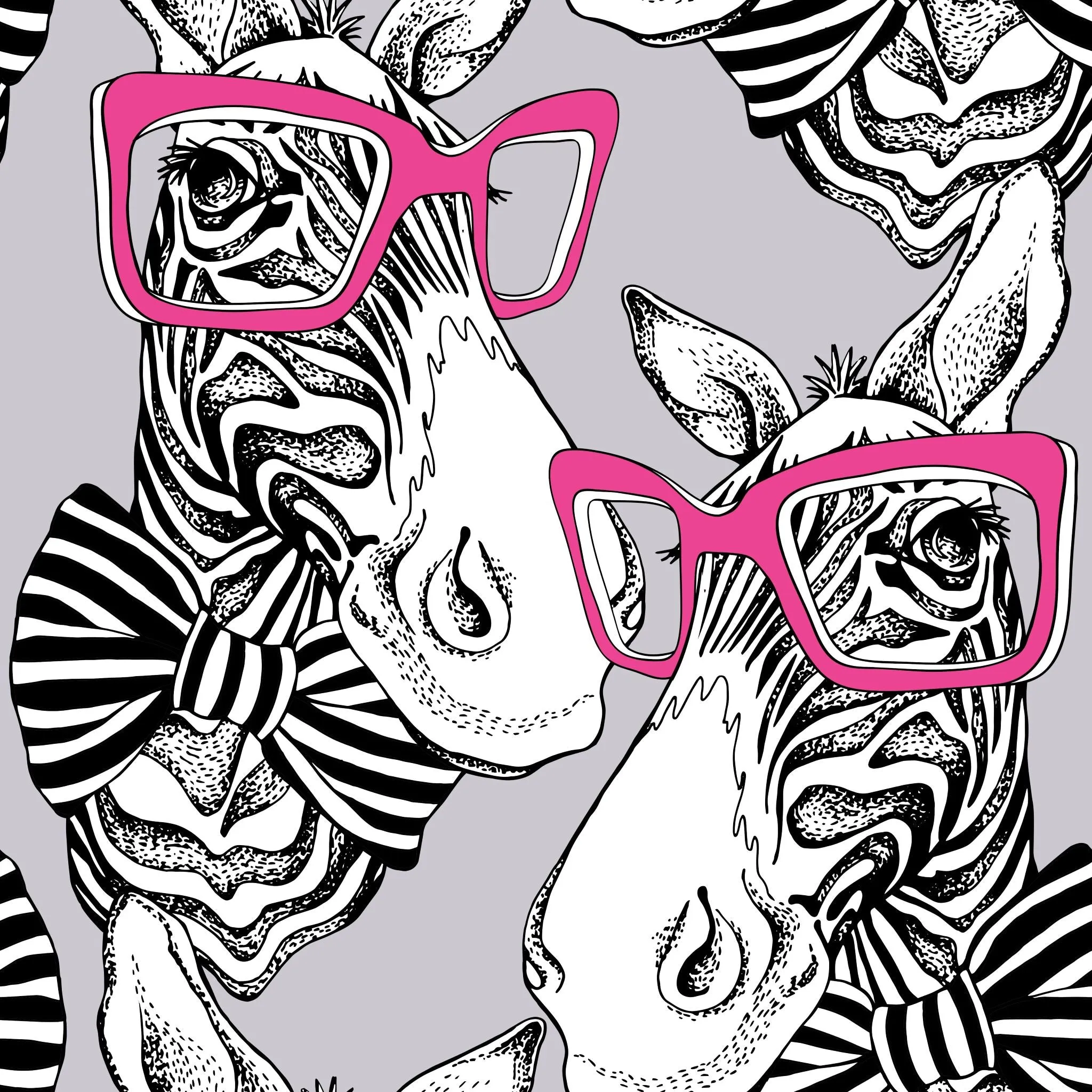 Funky Zebra Wallpaper