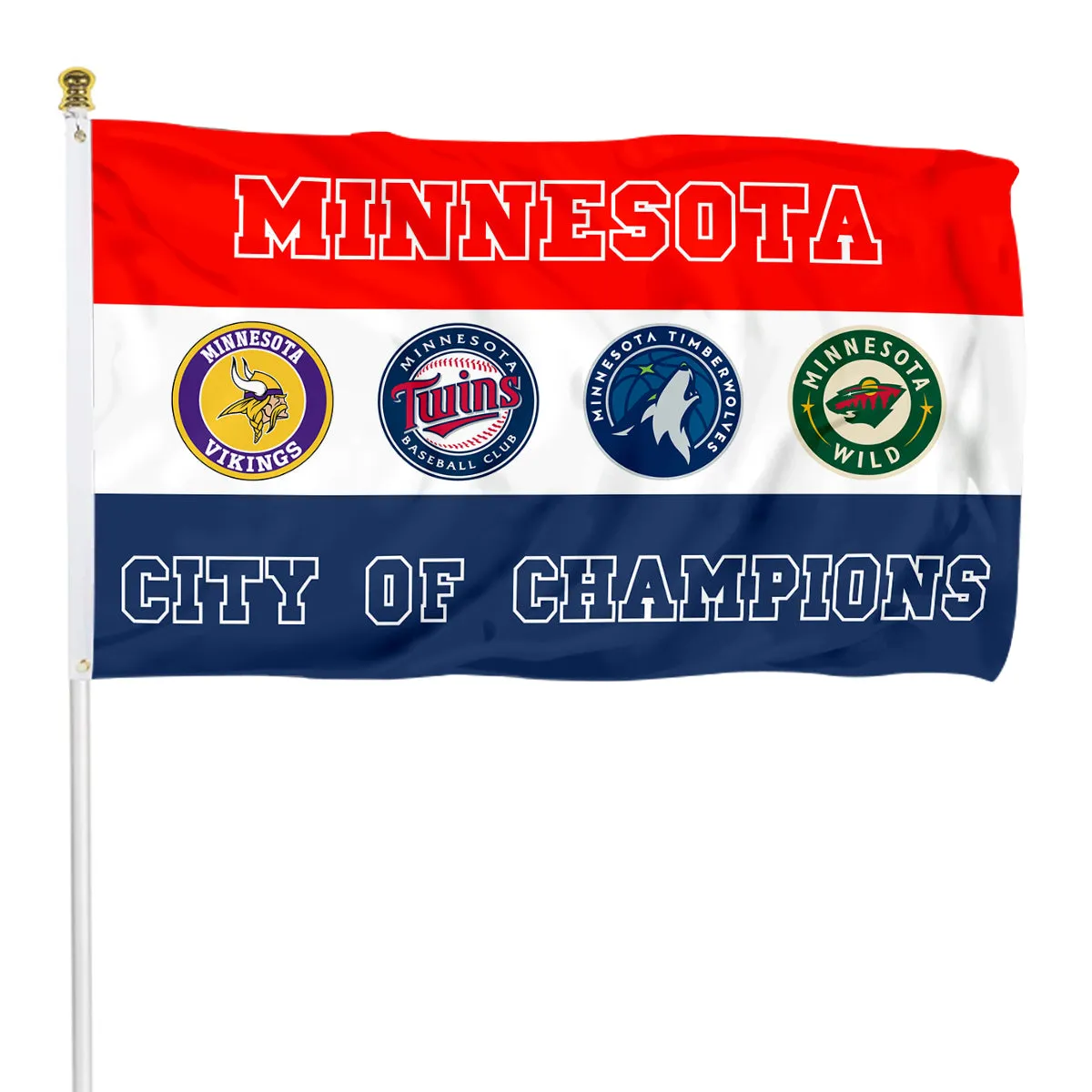 Fyon city of Minnesota Champions Sports Fans Flag banner