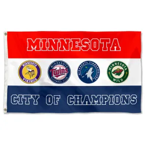 Fyon city of Minnesota Champions Sports Fans Flag banner