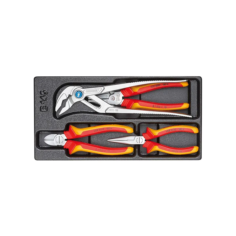 GEDORE 1733079 Series 1500 ES-VDE 145 VDE Plier Set, 1/3 ES Tool Module