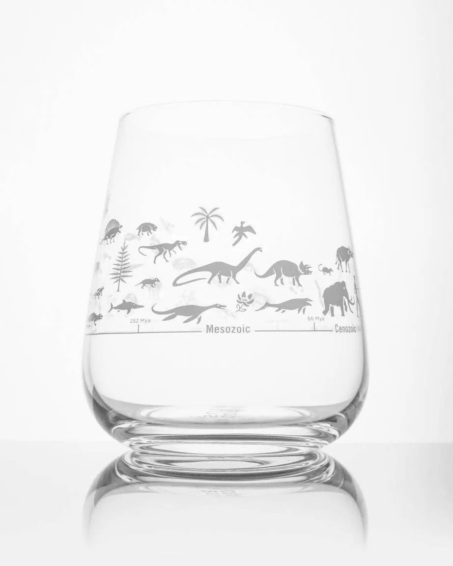 Geologic Time Scale Wine Glass: Gold Foil