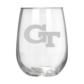 Georgia Tech Yellow Jackets 17 oz. Stemless Wine Glass