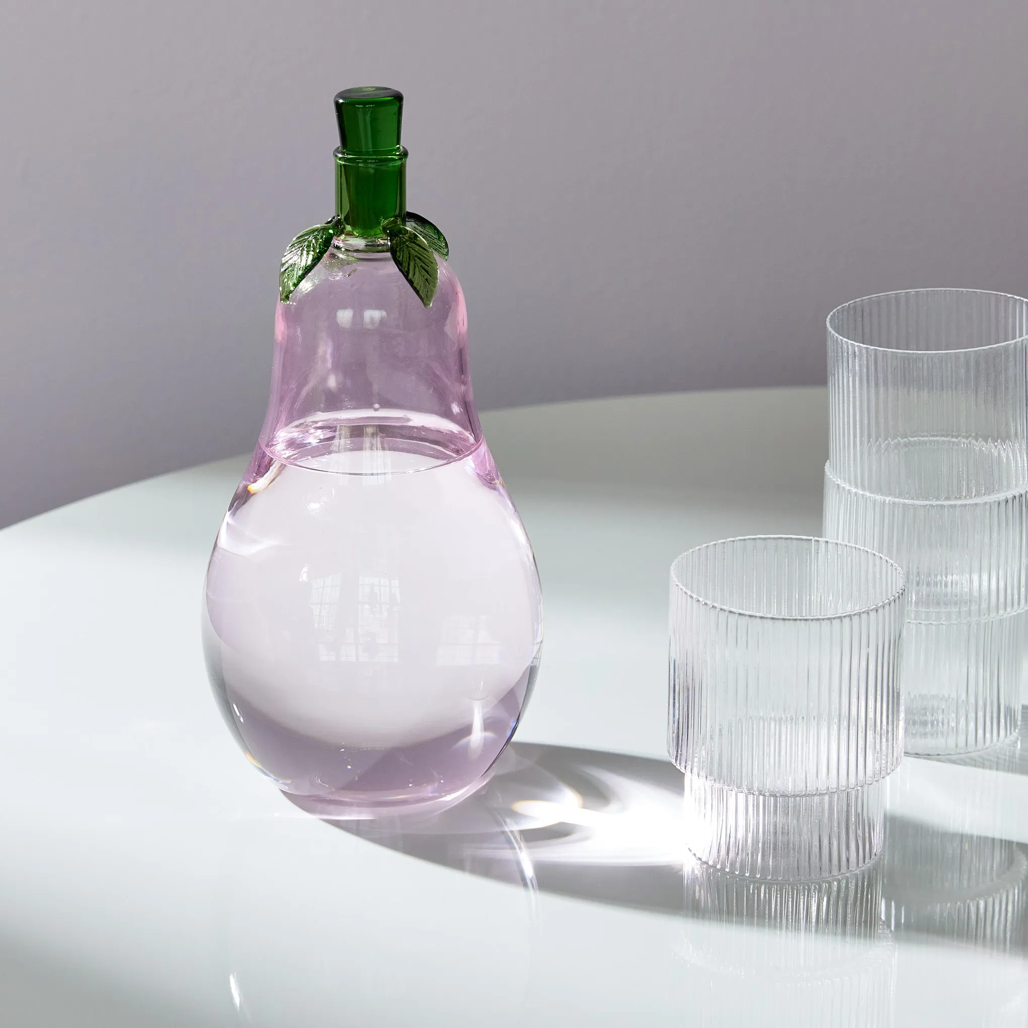 Glass Eggplant Bottle