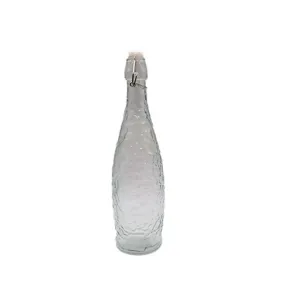 Glass Water Bottle 1L with swing Lock Lid 2500ml Gl2755