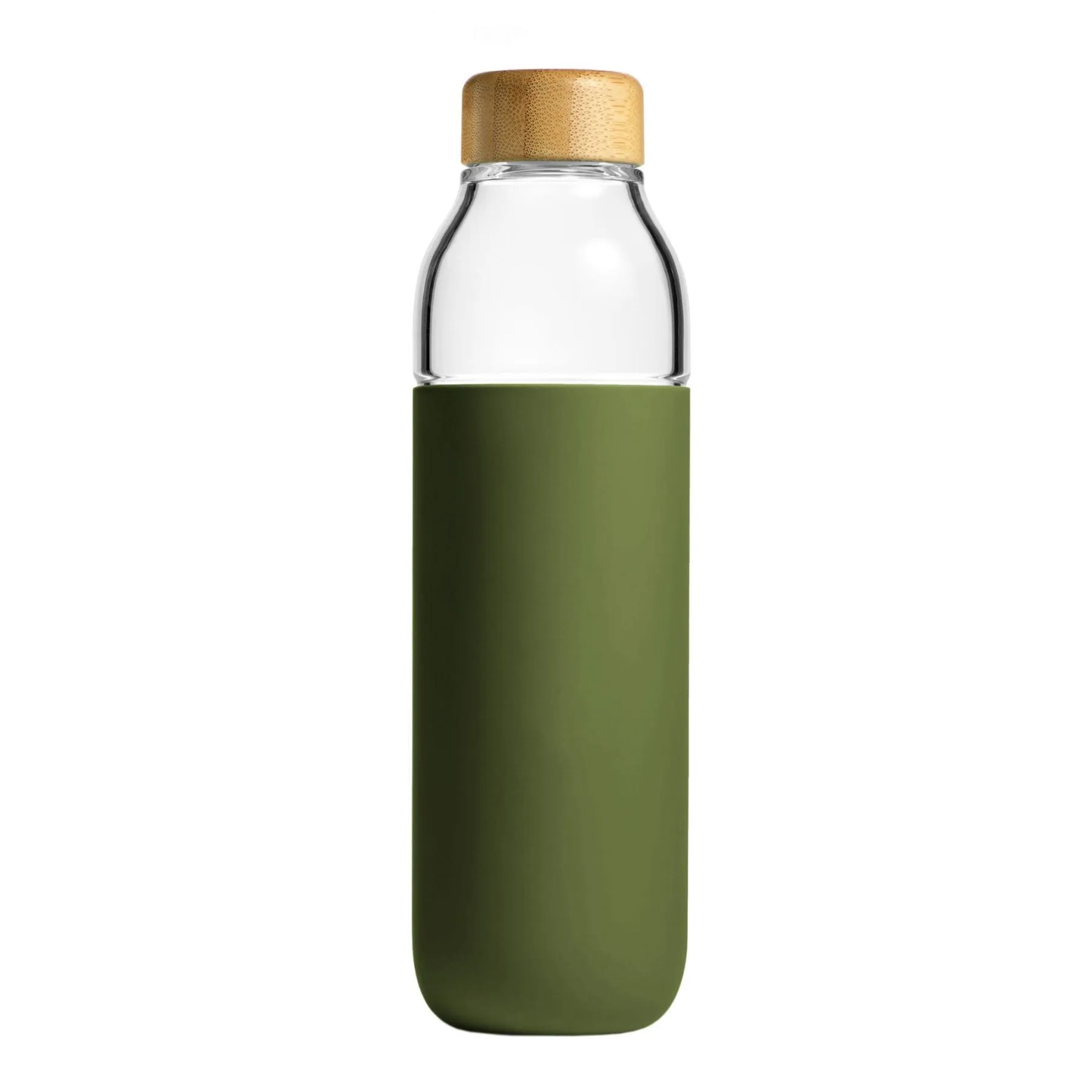 Glass Water Bottle (Olive)