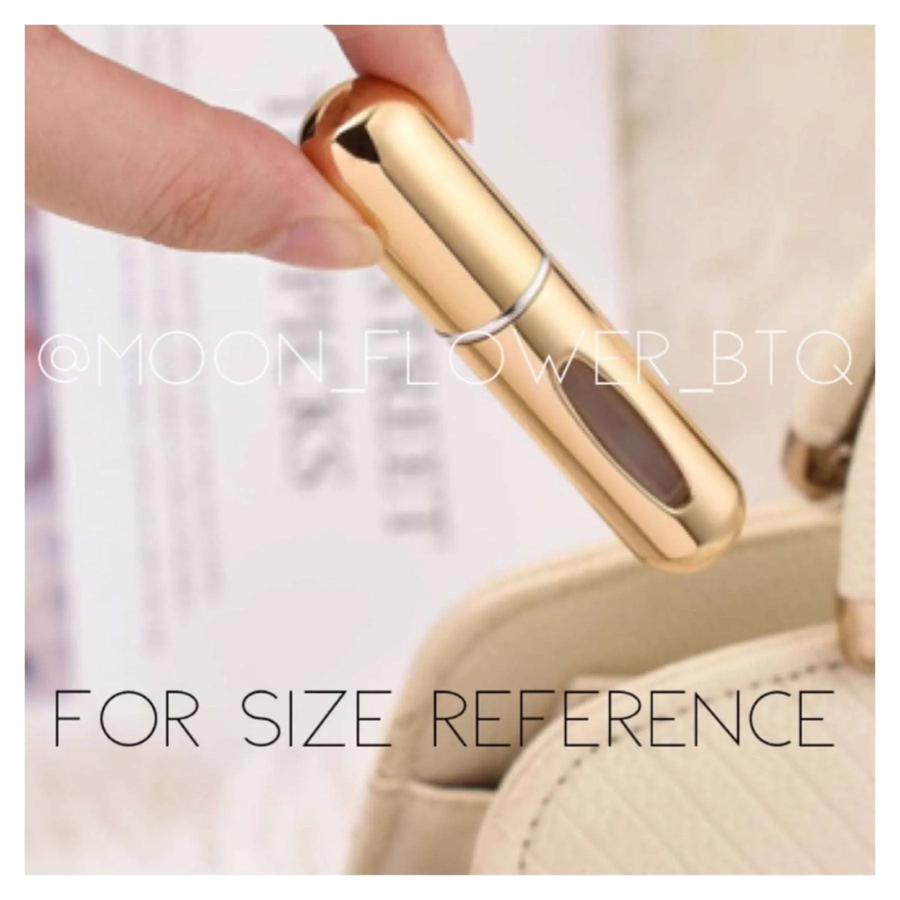 Gold Metallic Refillable Perfume Spray Atomizer