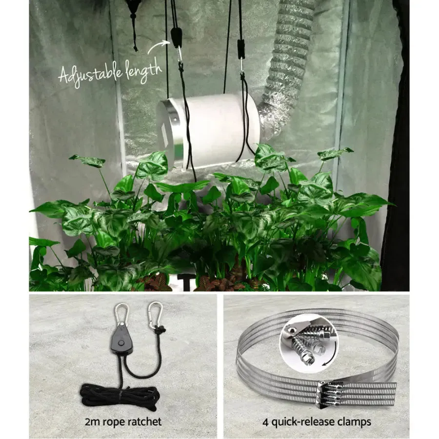 Green Fingers Hydroponics Grow Tent Ventilation Kit Vent Fan Carbon Filter Duct Ducting 4 inch