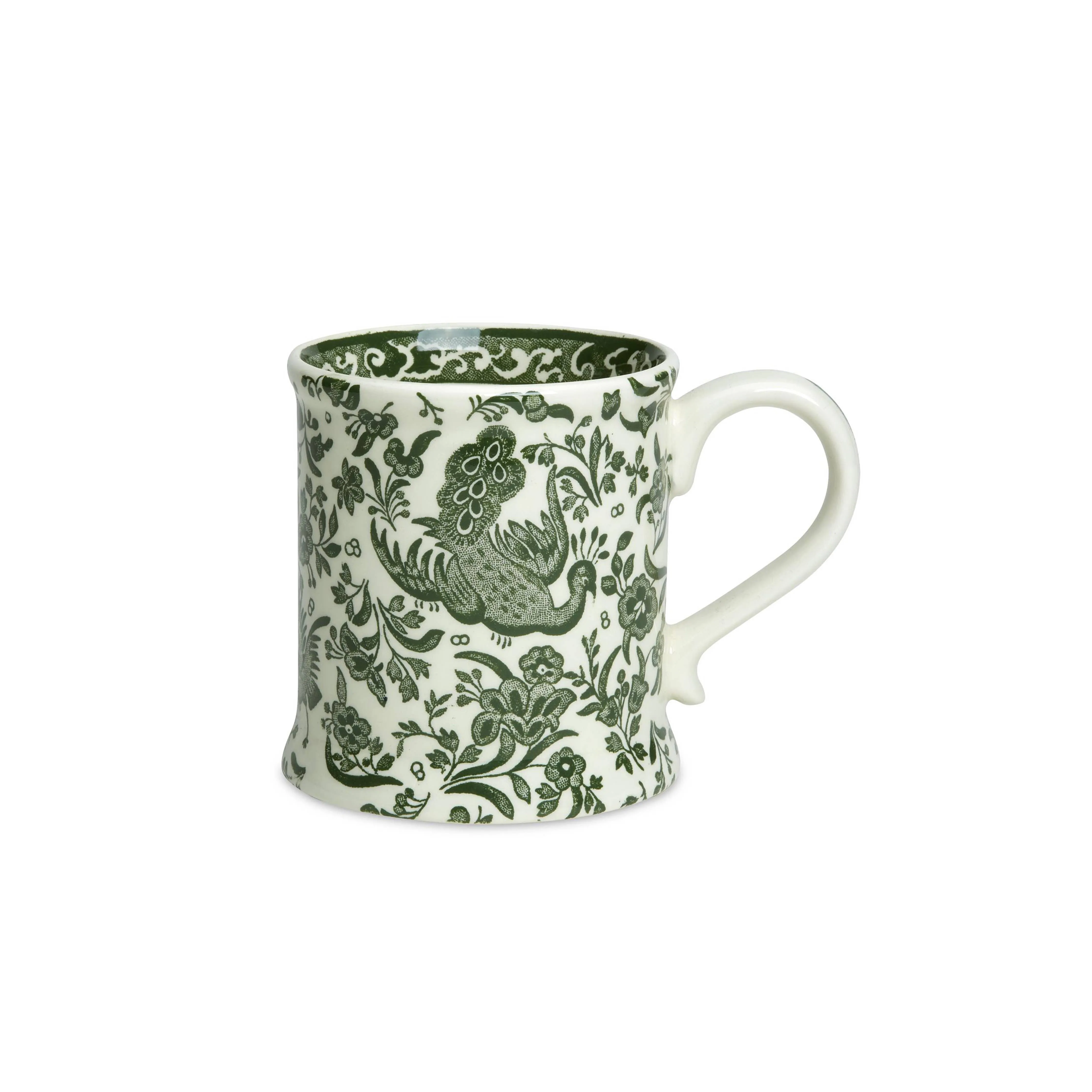 Green Regal Peacock Footed Mug