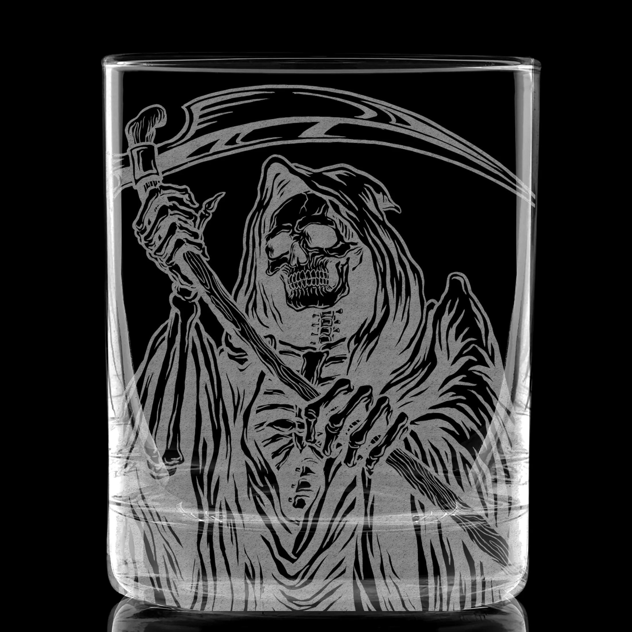 GRIM REAPER Whiskey Glass by Lumengrave