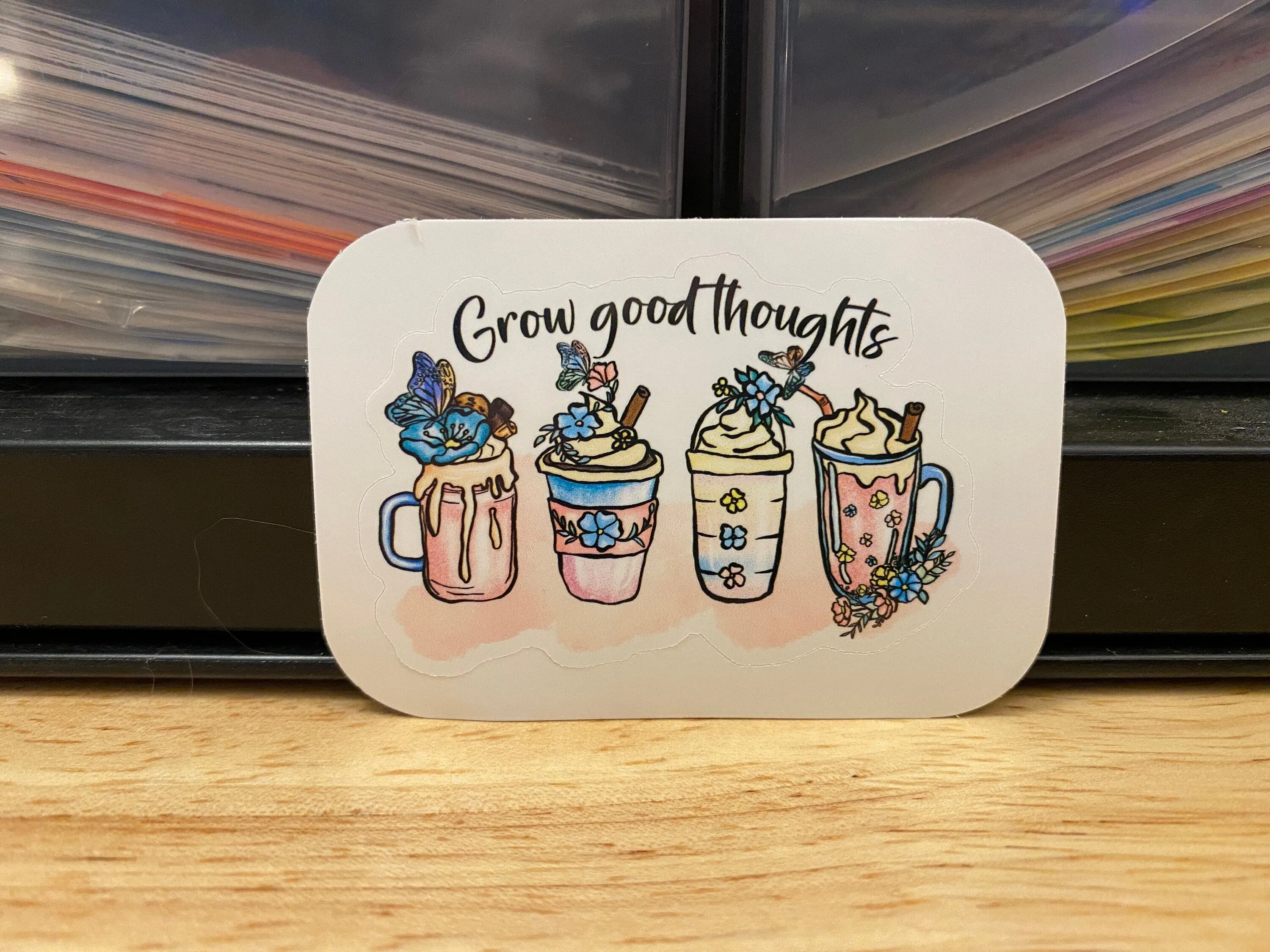 Grow Good Thoughts Coffee Sticker