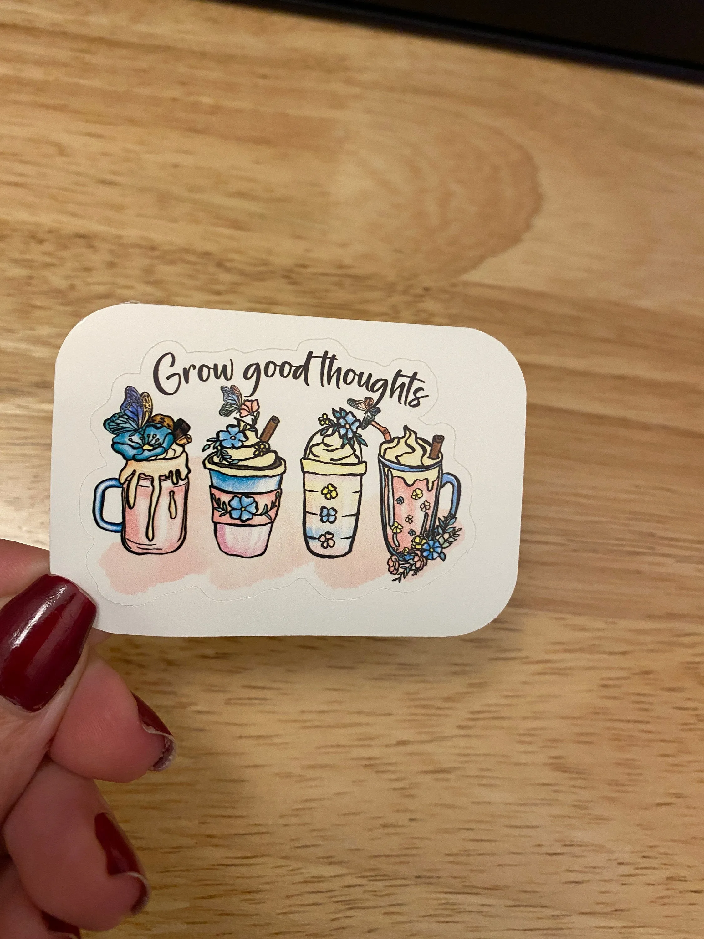 Grow Good Thoughts Coffee Sticker