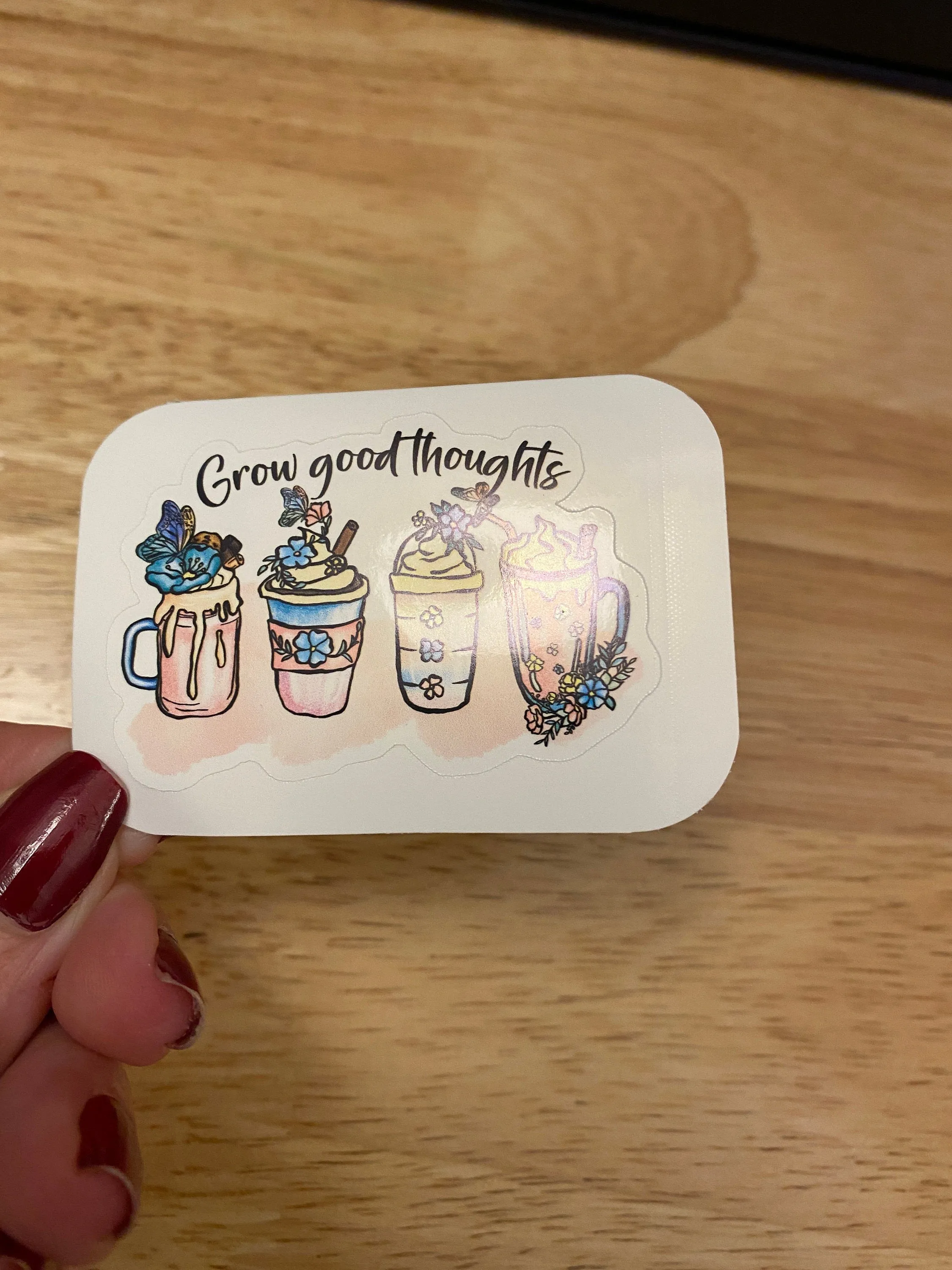 Grow Good Thoughts Coffee Sticker